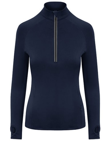 A-JC035-Womens Cool-Flex 1/2 Zip Top